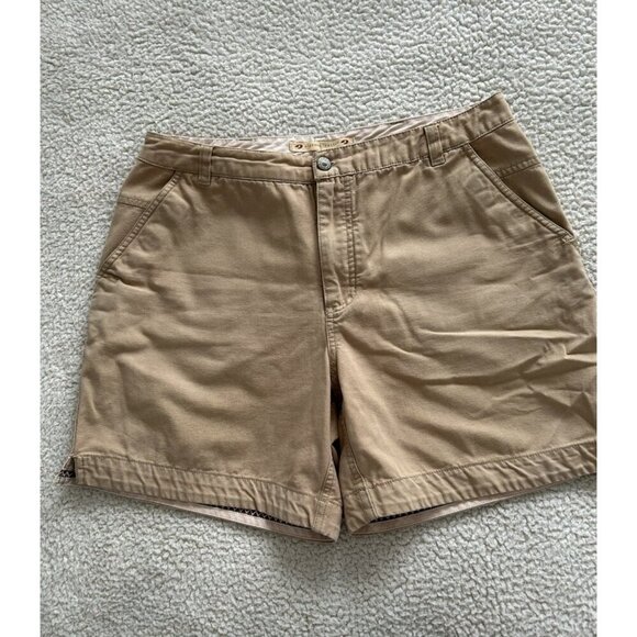 Sportif USA Womens Shorts 100% Organic Cotton Mid Rise Tan/Beige Size 8 - Picture 5 of 13